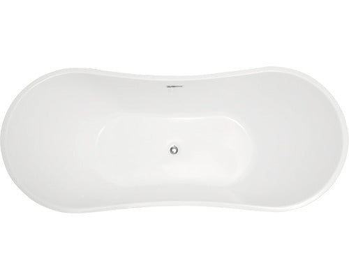 Cada de Baie Ovala Freestanding Curbat Max, 180x72x71 cm, Acril, Alb, FR13