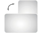 Oglinda baie cu iluminare LED DSK Silver Juno 100x70 cm IP 24