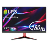 Monitor Acer KG272M3bmiipx, 27 inch, Full HD, IPS, 180Hz, 1ms, negru/rosu