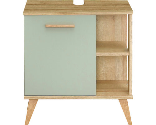 Baza lavoar baie pelipal Salvie, 1 usa rotativa, PAL, 60,5 cm, verde salvie