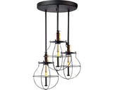 Lustra Manufacture E27 Max. 3x60w, Negru/alama