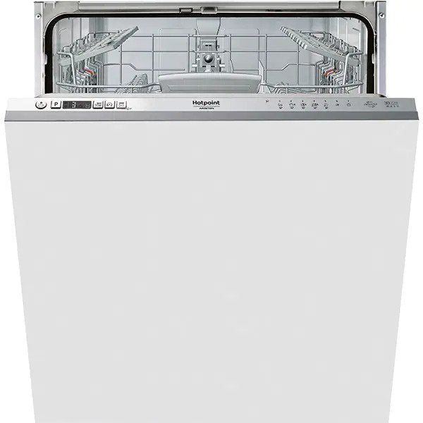 Masina de spalat vase incorporabila Hotpoint HI5030W, 14 seturi, 7 programe, Clasa D, Zone Wash 3D, Motor Inverter, Sistem Activeco, 60 cm
