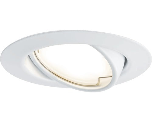 Spot Led Incastrat Base 5w Ø90 Mm, Modul Bec Led Coin Inclus, Alb Mat