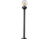Stalp Pitic Liego E27 Max. 1x15w, 97 Cm, Pentru Exterior Ip44, Sticla/negru