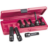Trusa chei hexagonale de impact WGB 1/2", 8 piese, crom-vanadiu