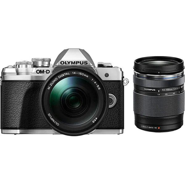 Set Aparat foto Mirrorless OLYMPUS E-M10 Mark III, 16.1 MP, 4K, Wi-Fi, plus Obiectiv EZ 14-150mm, Argintiu/Negru