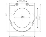 Capac WC Alca Plast A674S, duroplast, inchidere lenta, alb 35,4x42,7 cm