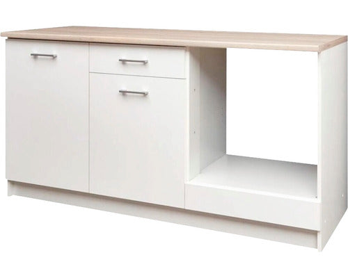 Set Mobilier Bucatarie Paros L 140 cm Decor Alb