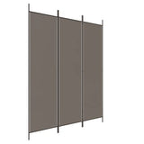 Paravan Format Din 3 Parti, Gri Argintiu, 170x210 Cm