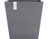 Ghiveci Ecopots Rotterdam Cu Sistem De Irigare Plastic 25, 2x25, 2x24, 5 Cm Gri