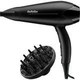Uscator de par BaByliss D563DE, 2100W, 2 viteze, 3 trepte de temperatura, 2 accesorii: difuzor, concentrator, Tehnologie Ceramica, Negru