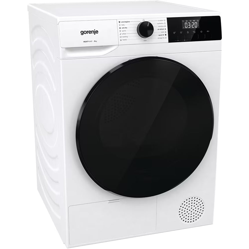 Uscator de rufe Gorenje DHNA92, 9 kg, clasa A++, pompa de caldura, 15 programe, alb