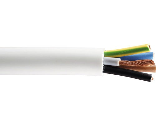 Cablu Myym (H05vv-f) 5x2, 5 Mm² Alb, Inel 25m