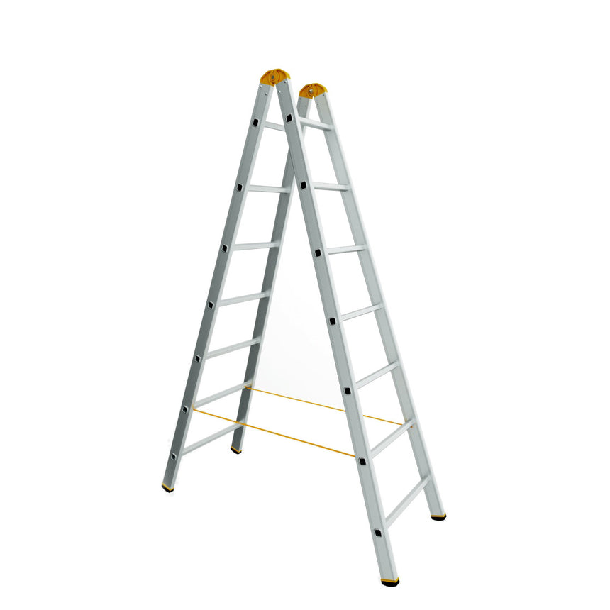 Scara profesionala Alverosal Forte Plus, 2 tronsoane, 7 trepte, 2.1 m