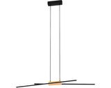 Pendul Cu Led Integrat Panagria 2x13w 3120 Lumeni, Negru/lemn