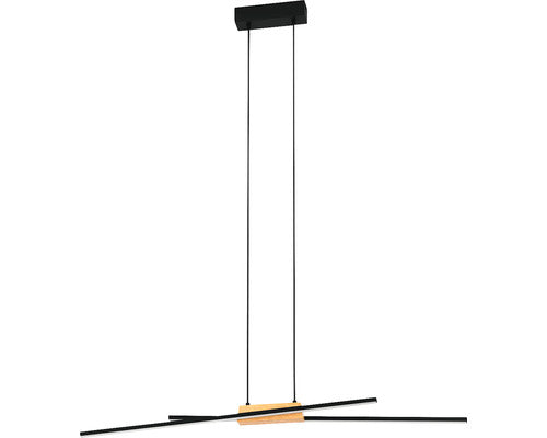 Pendul Cu Led Integrat Panagria 2x13w 3120 Lumeni, Negru/lemn