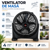 Ventilator Electric de Podea cu Suport, Circulație Eficientă a Aerului, pentru Casă și Birou, Negru