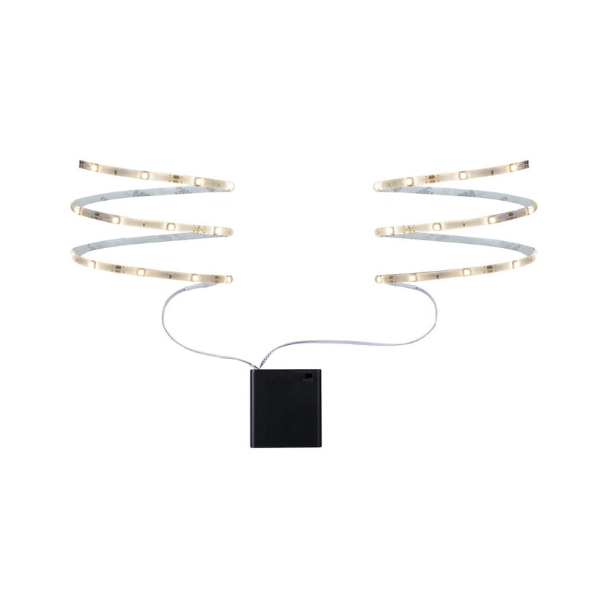 Set de banda LED, Paulmann, Cu cutie de baterii, 6 V, 80 cm, Alb cald