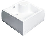 Cadita De Dus Patrata Radaway Naxos C 80x80x41 Cm Acril Alb Snc8841-28