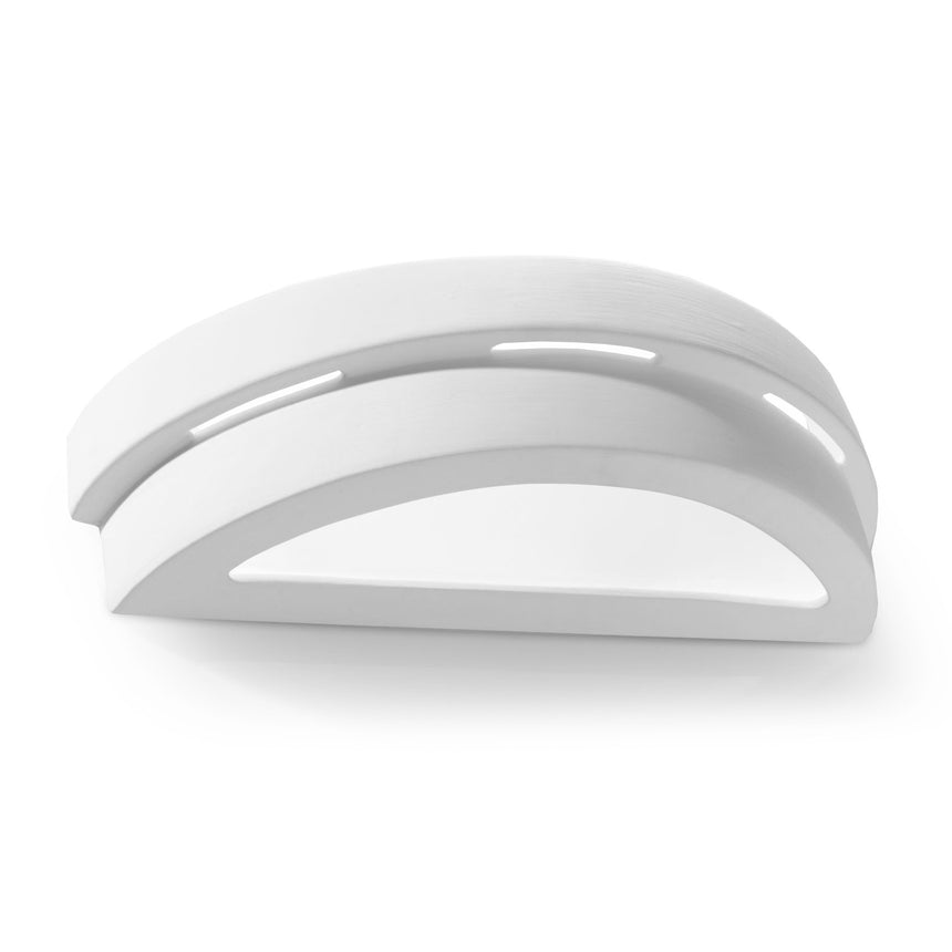 Lampa de perete Helios alb ceramica/sticla 1 bec semicircular modern de interior