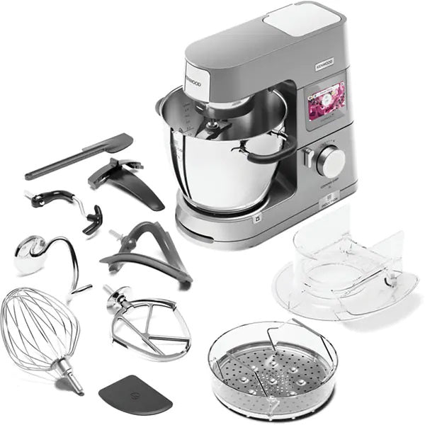 Robot de bucatarie KENWOOD cu functie de gatit prin inductie Cooking Chef XL KCL95.424SI, 1500 W, 13 programe presetate, vas 6.7 l, blender 1.6 l, procesor alimente, 13 trepte viteza, cantar integrat, argintiu