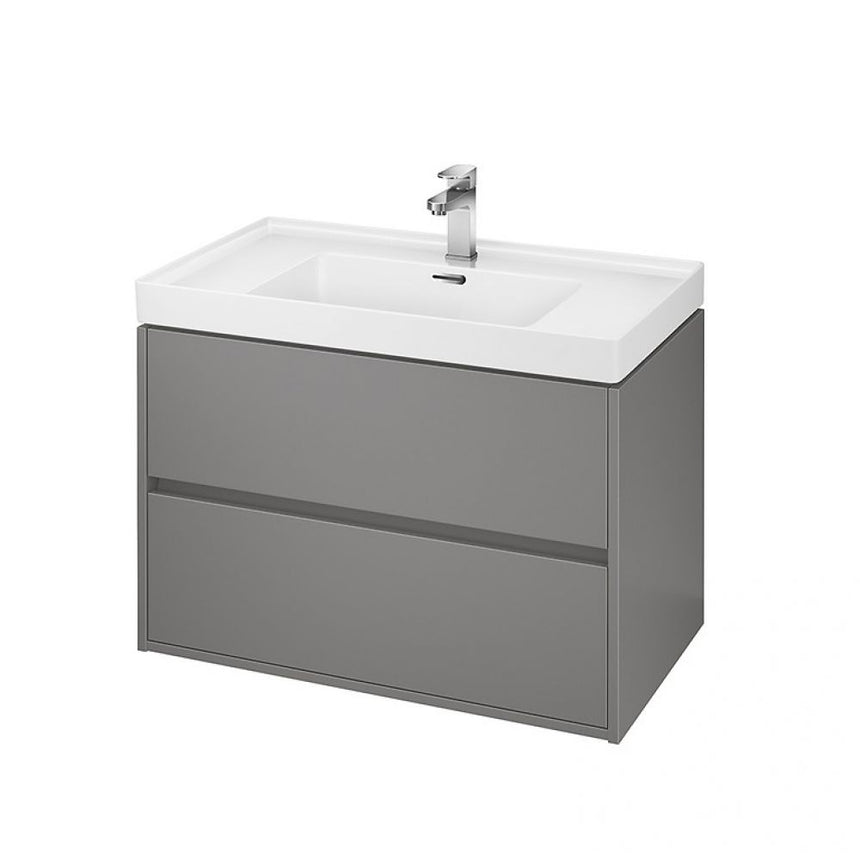 Dulap de baie gri mat Cersanit Crea pentru lavoar Crea 80 Cersanit, 794x553x447 mm