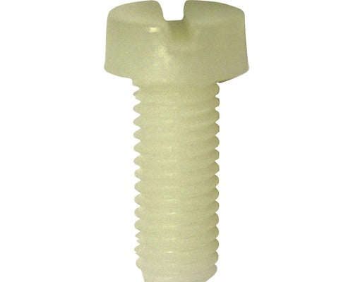 Suruburi Metrice Cu Cap Bombat Drept Dresselhaus 6x20 Mm Din84 Plastic Alb, 50 Bucati