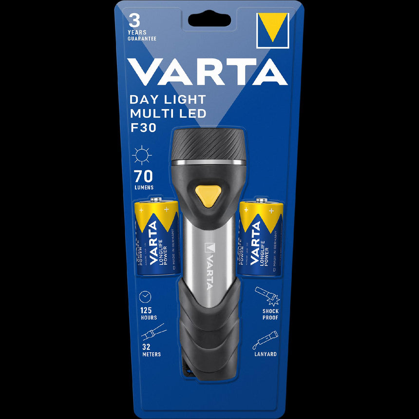 Lanterna LED Varta Day Light Multi LED F30, 70 lm, 2xD