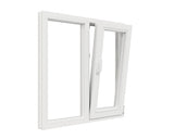 Fereastra PVC Termopan 4 Camere 100x100 cm Alba Fixa Deschidere Dubla Dreapta, Alb