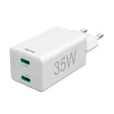 Incarcator rapid mini, Hama 2x USB-C, PD/Qualcomm®, 35 W, alb