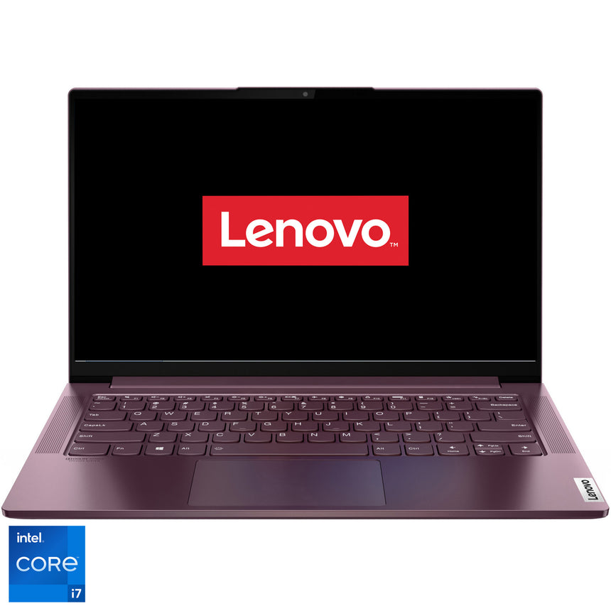Laptop ultraportabil Lenovo Yoga Slim 7 14ITL05 cu procesor Intel Core i7-1165G7 pana la 4.70 GHz, 14", Full HD, IPS, 16GB, 1TB SSD, Intel Iris Xe Graphics, Free DOS, Orchid