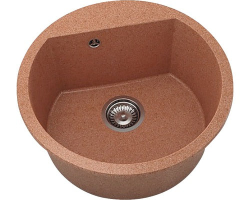 Chiuveta Bucatarie Rotunda Fat Avangard 223 Ø51 Cm, Granixit Darnk Selmon