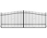 Poarta Metalica Dubla Polbram Bora 130-150x400 Cm Negru