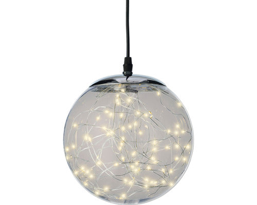 Glob Craciun Lumino 80 Micro Led-uri Ø 20 Cm Transparent