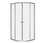 Cabina de dus semirotunda Radaway Classic A, 80x80x185 cm, sticla securizata grafit, profil alb