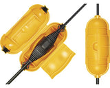 Canal protectie priza, Brennenstuhl, IP44, exterior, 7.5x9x21.5cm, galben