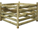 Compostor De Lemn Cu Stalp De Colt, 100x100x70 Cm