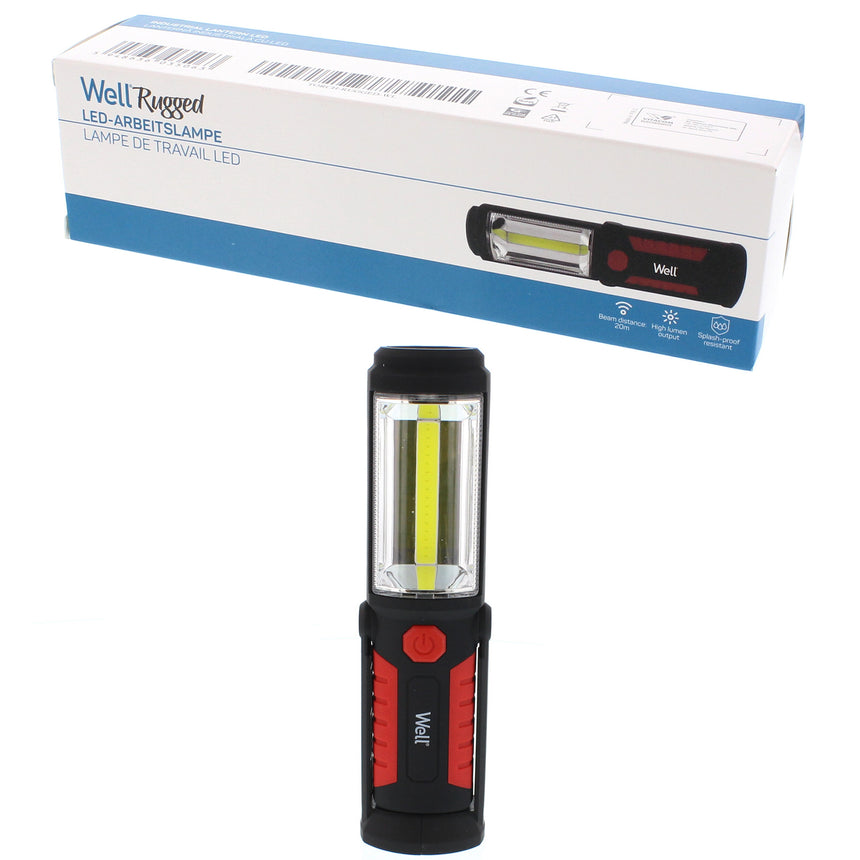 Lanterna LED industriala Well Rugged, cu magnet, cap rotativ, 350 lm, 3xAA