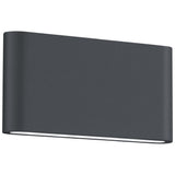 Aplica LED integrat pentru exterior Trio Thames II, 2.45W, 2x400 lm, 3000K, IP54, Aluminiu extrudat, Antracit
