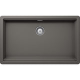 Chiuveta granit Schock Greenwich N-100XL Silverstone Cristadur 750 x 455 mm, adancime cuva 200 mm, montare sub blat