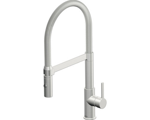 Baterie Bucatarie Monocomanda Lenz Aluna, Cu Dus Extractibil, Inox