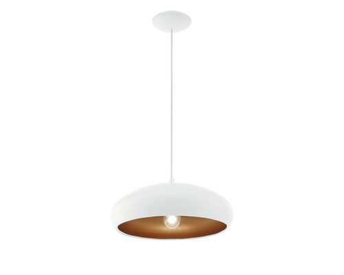 Pendul Mogano1 E27 Max. 1x60w, Alb/auriu