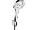 Set para dus Hansgrohe Croma Select E Vario 26425400, cu suport, alb-crom