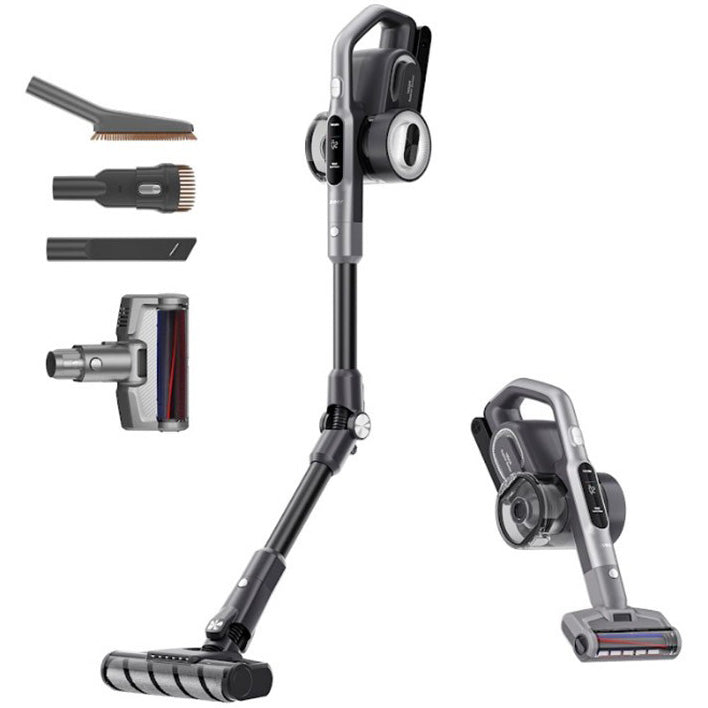 Aspirator vertical fara fir JIMMY H8 FLEX Cordless Vacuum Cleaner, putere 550W, 185 AW, autonomie 65 min, Negru/Gri