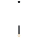 Pendul CORTENOVA, EGLO, E27, 1x60W, otel, negru, 110 x 10.5 cm, inaltime reglabila