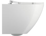 Set WC BASANO Baiano fara rama clatire, include capac WC cu 5 cm inaltat, alb