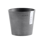 Ghiveci din plastic reciclat Ecopots Amsterdam Mini, 13 cm., Gri