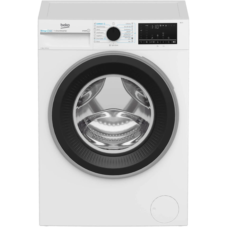 Masina de spalat rufe Beko B3WFU49415WBES, 9 kg, Clasa A, 1400 RPM, SteamCure, Iron Fast, Alb