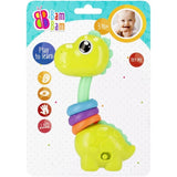 Jucarie Bebelusi, BamBam, Dinozaurul cu Inele, Verde-Multicolor