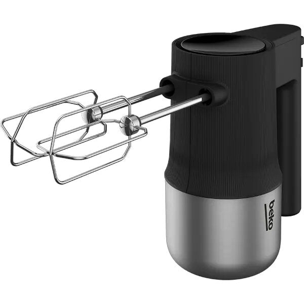 Mixer de mana BEKO HMM81504BX, 500W, 4 Trepte Viteza, Negru-Argintiu
